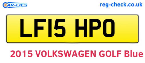 LF15HPO are the vehicle registration plates.