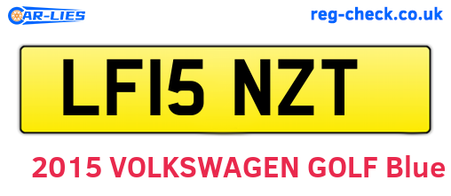 LF15NZT are the vehicle registration plates.