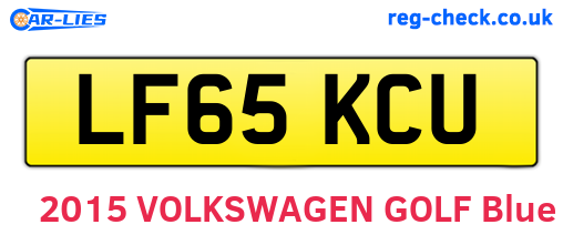 LF65KCU are the vehicle registration plates.