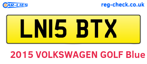LN15BTX are the vehicle registration plates.