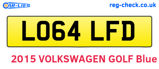 LO64LFD are the vehicle registration plates.