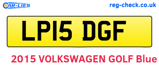 LP15DGF are the vehicle registration plates.
