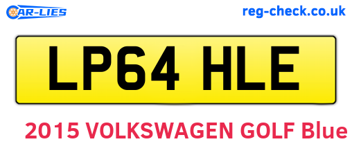 LP64HLE are the vehicle registration plates.