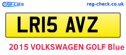 LR15AVZ are the vehicle registration plates.