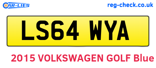 LS64WYA are the vehicle registration plates.