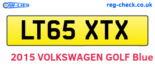 LT65XTX are the vehicle registration plates.