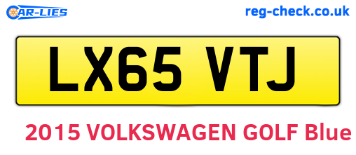 LX65VTJ are the vehicle registration plates.