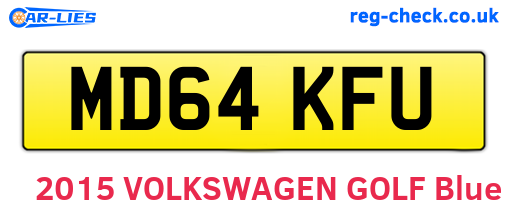 MD64KFU are the vehicle registration plates.