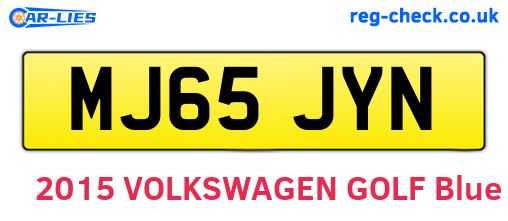 MJ65JYN are the vehicle registration plates.
