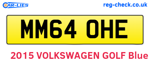 MM64OHE are the vehicle registration plates.