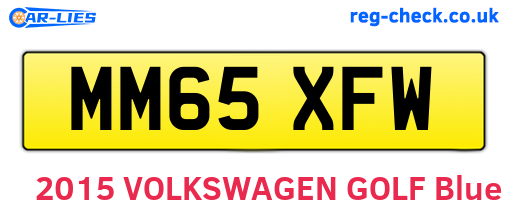 MM65XFW are the vehicle registration plates.