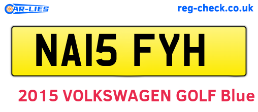 NA15FYH are the vehicle registration plates.