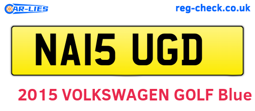 NA15UGD are the vehicle registration plates.