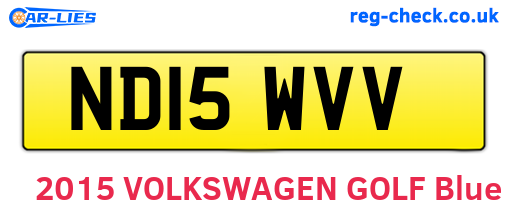 ND15WVV are the vehicle registration plates.