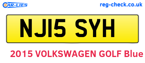 NJ15SYH are the vehicle registration plates.