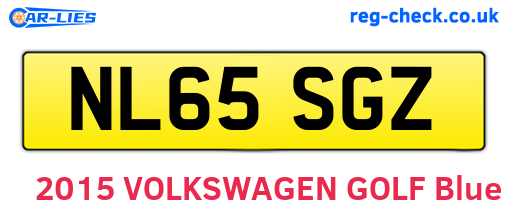 NL65SGZ are the vehicle registration plates.