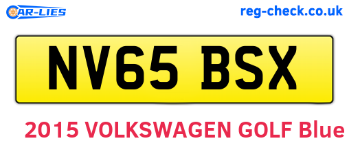NV65BSX are the vehicle registration plates.