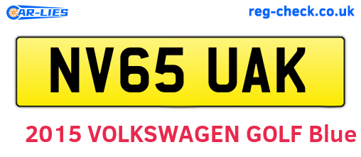 NV65UAK are the vehicle registration plates.