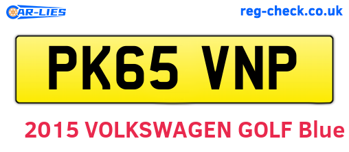 PK65VNP are the vehicle registration plates.