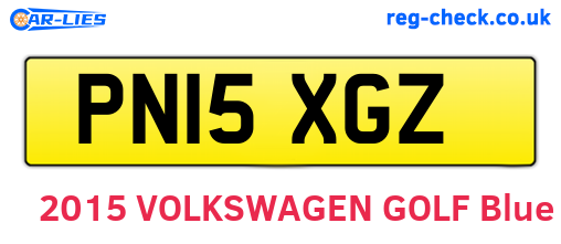 PN15XGZ are the vehicle registration plates.
