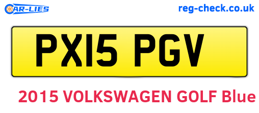 PX15PGV are the vehicle registration plates.