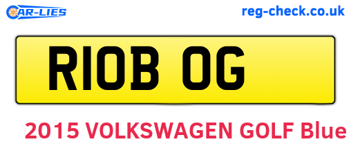 R10BOG are the vehicle registration plates.