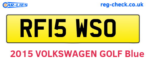 RF15WSO are the vehicle registration plates.