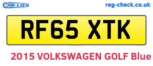 RF65XTK are the vehicle registration plates.