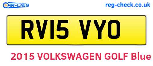 RV15VYO are the vehicle registration plates.