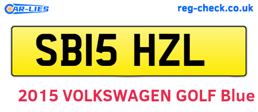 SB15HZL are the vehicle registration plates.