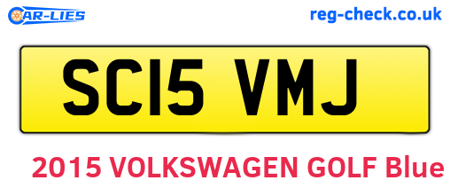 SC15VMJ are the vehicle registration plates.