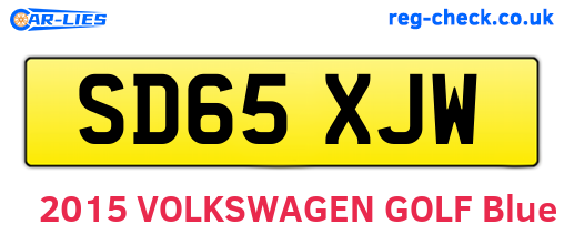 SD65XJW are the vehicle registration plates.