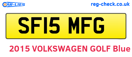 SF15MFG are the vehicle registration plates.