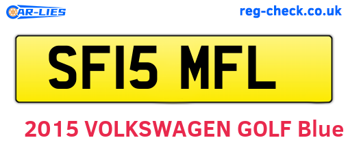 SF15MFL are the vehicle registration plates.