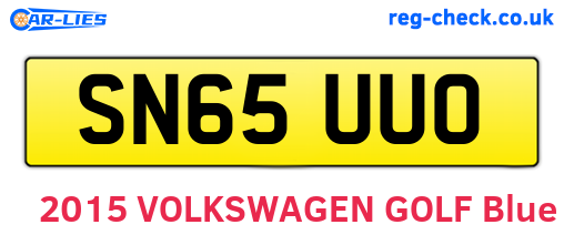 SN65UUO are the vehicle registration plates.