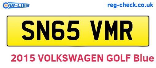 SN65VMR are the vehicle registration plates.