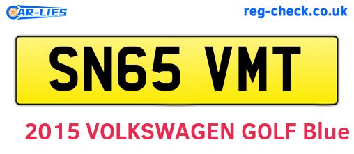 SN65VMT are the vehicle registration plates.