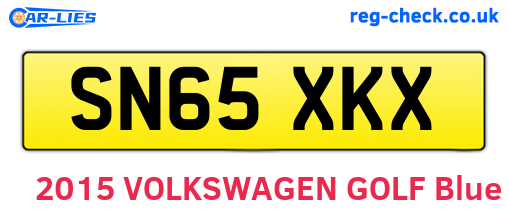 SN65XKX are the vehicle registration plates.