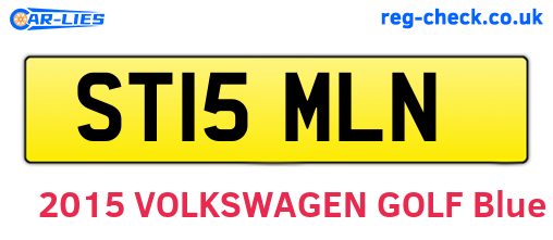 ST15MLN are the vehicle registration plates.