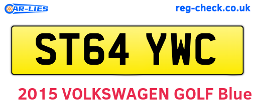 ST64YWC are the vehicle registration plates.