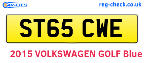 ST65CWE are the vehicle registration plates.