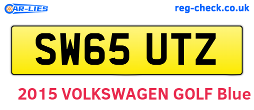 SW65UTZ are the vehicle registration plates.