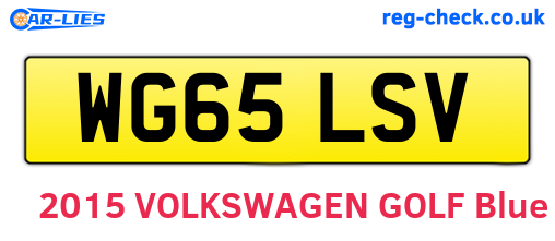 WG65LSV are the vehicle registration plates.