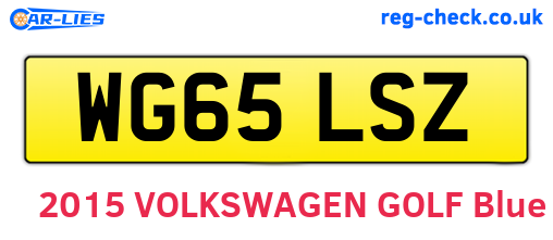 WG65LSZ are the vehicle registration plates.