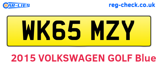 WK65MZY are the vehicle registration plates.