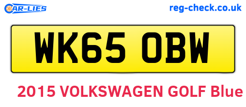 WK65OBW are the vehicle registration plates.