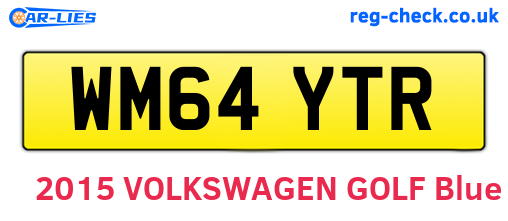 WM64YTR are the vehicle registration plates.