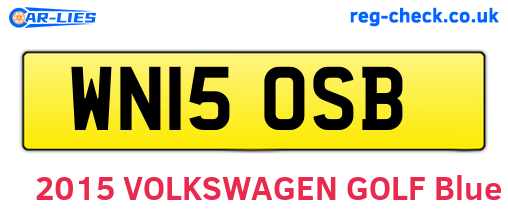 WN15OSB are the vehicle registration plates.