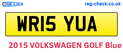 WR15YUA are the vehicle registration plates.