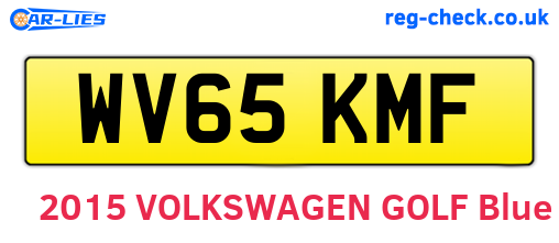 WV65KMF are the vehicle registration plates.